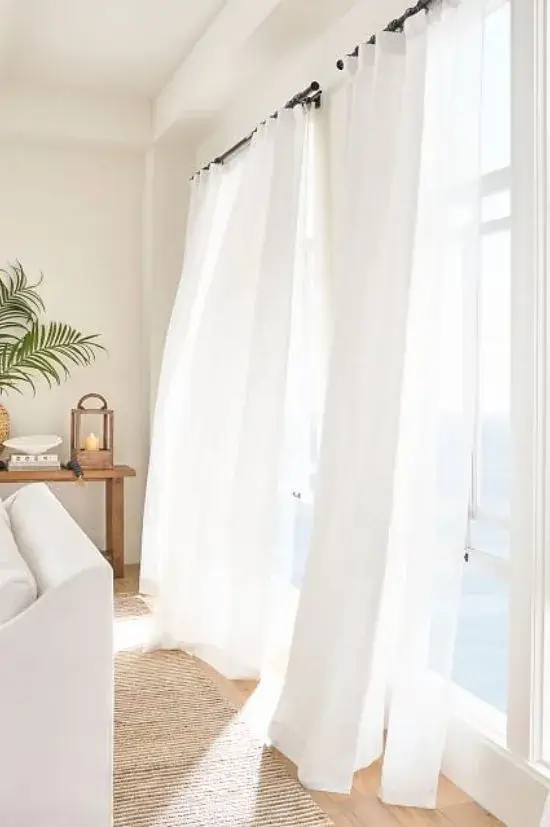 Elegant linen window curtains Dubai home decor