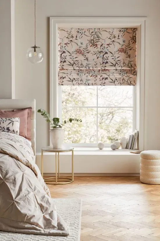Bedroom Printed Roman Blinds