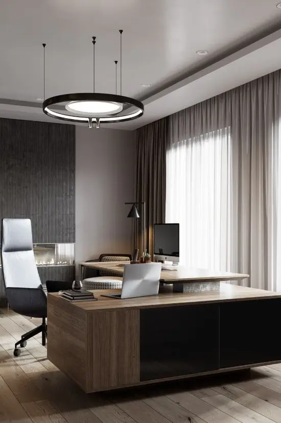 Motorized office curtains Dubai smart office setup