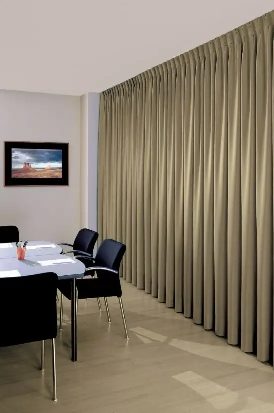 Dubai office curtains service for large glass windows
