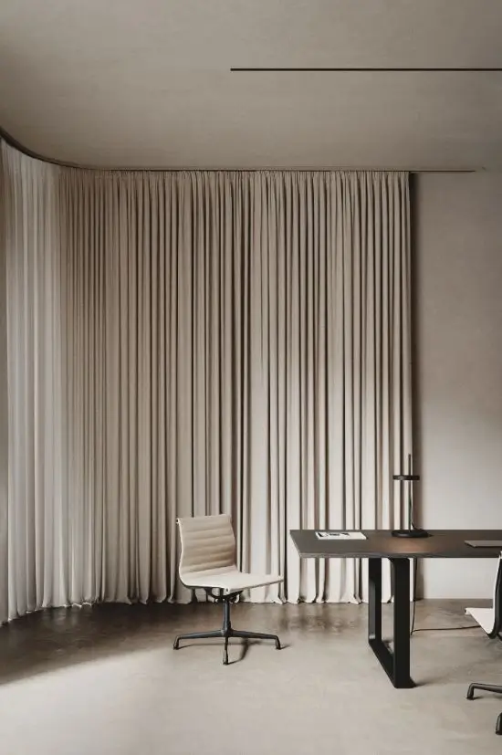 Elegant office curtain solutions Dubai corporate environment