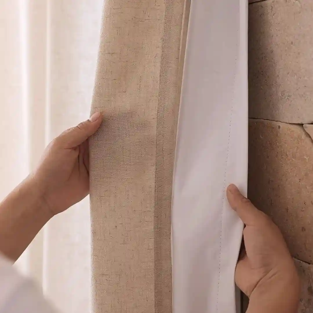 Custom White Pitch Blackout Curtains