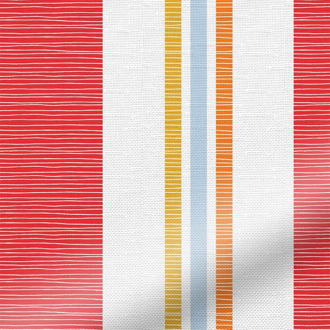 Vibrant Candy Red Stripe Curtains2