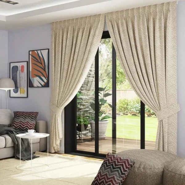 Beige Fabric Pleat Curtain
