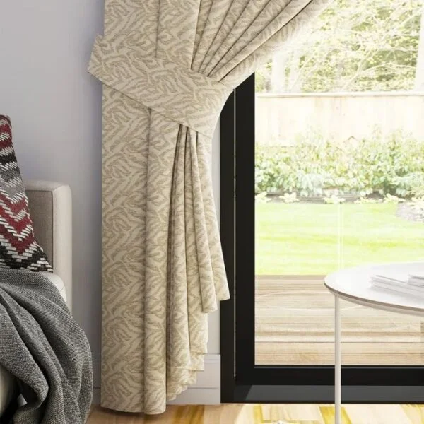 Beige Fabric Pleat Curtain