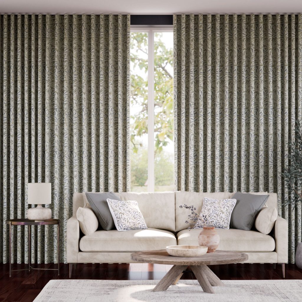 William Morris Willow Bough mink curtain