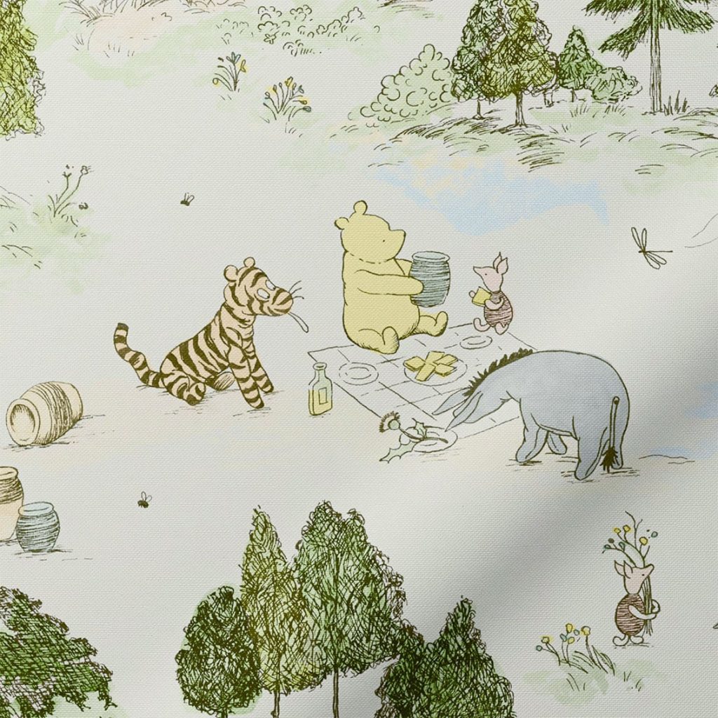 Winnie The Pooh Forest Green Curtains