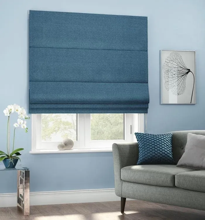 Blue Roller Blinds for Window