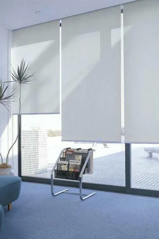 White Roller Blinds for Living room