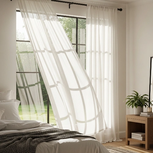 Sheer Bedroom Curtain