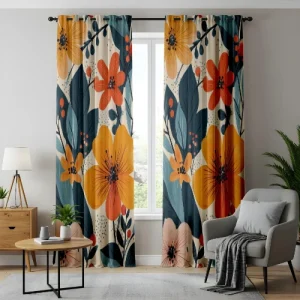 Floral Curtain For Curtains