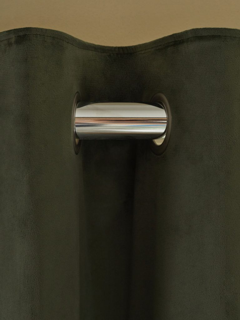 Green Dark Matte Velvet Curtains