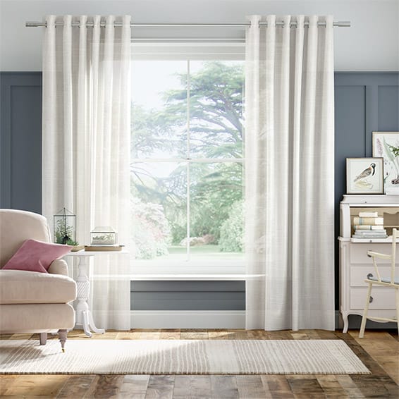 Thea Sheer Coconut Eyelet Curtains