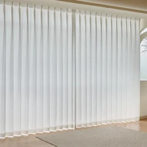 Anna White Polyester Scratch Resistant Light Filtering Custom Curtain