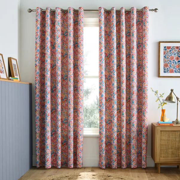 Avie Ditsy Blackout Eyelet Curtains2