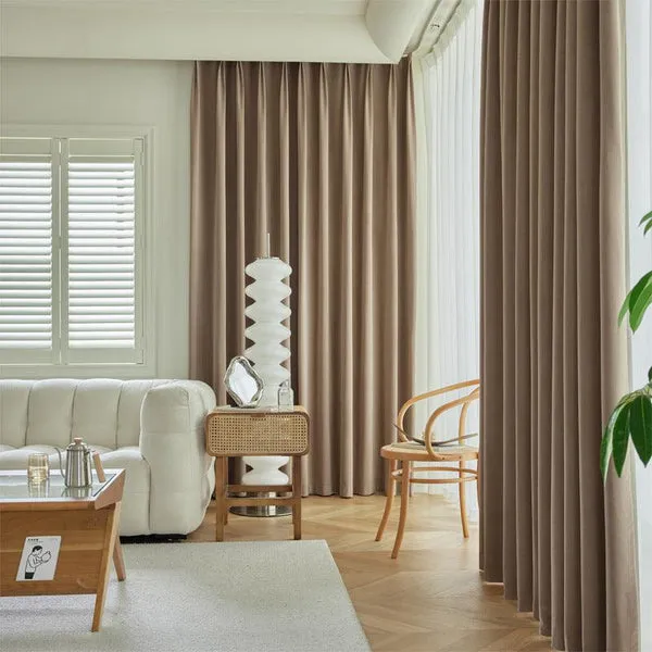 Calm Beige Luxe Plush Velvet Curtains - Image 2