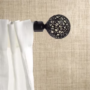 Black Decorative Curtain Finials