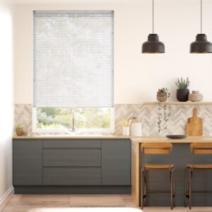 Brushed Silver Venetian Blind