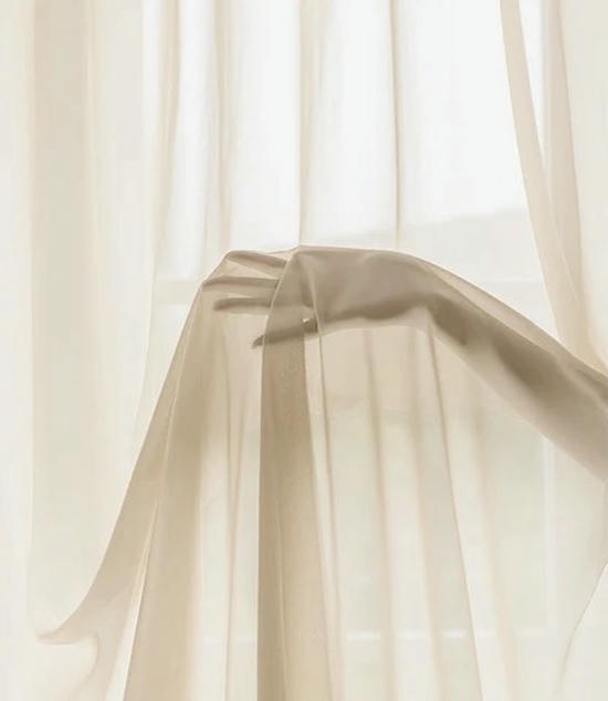Cream Sheer Curtains for Bedroom - Image 5