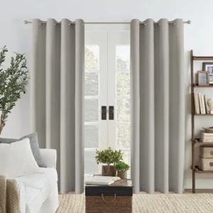 Custom Faux Linen Blackout Curtain