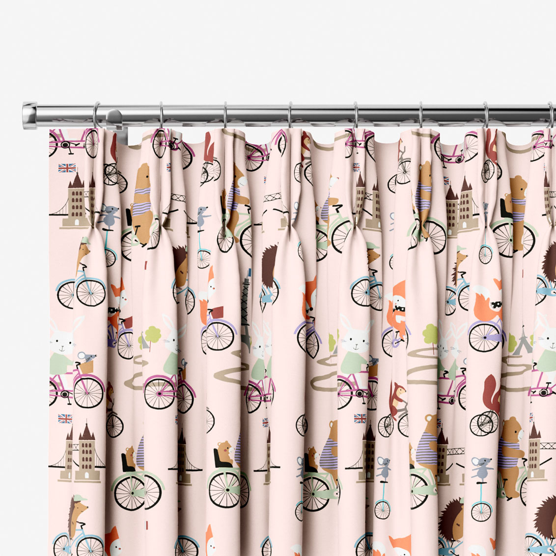 Dash Rose Pink Curtains