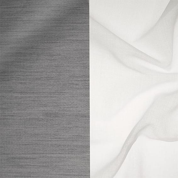 Double S-Fold Villa Silver & Snow Curtains - Image 3