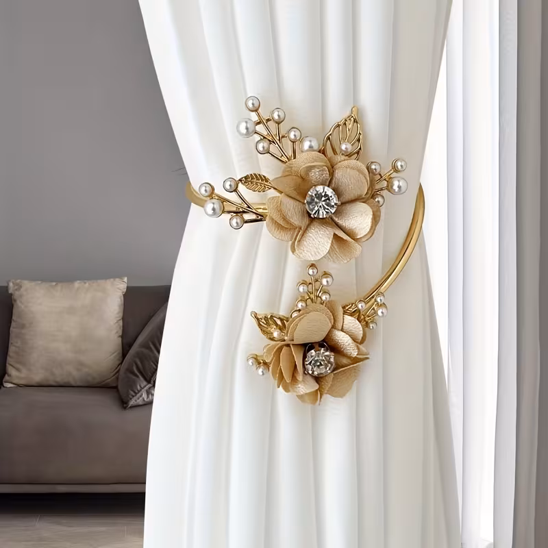 Elegant Pearl Curtain Tieback