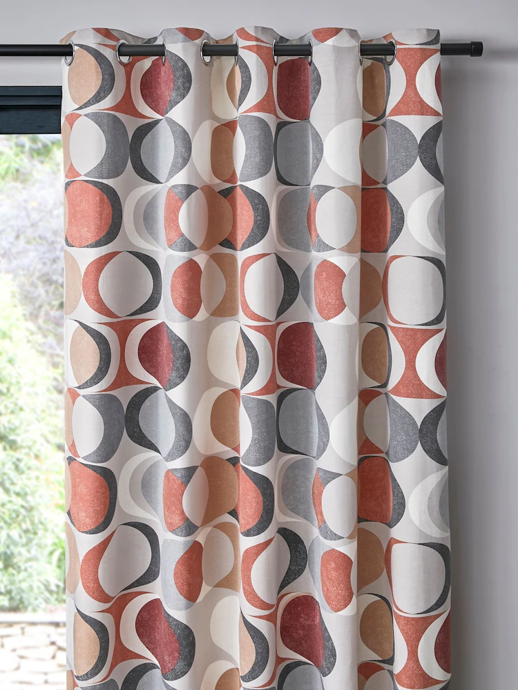 Fusion Spice Sander Pair of Eyelet Curtains