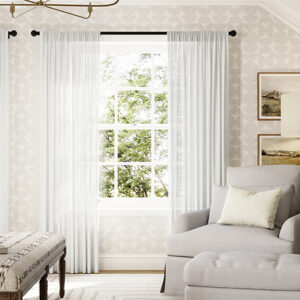 Gemstone Voile White Curtains