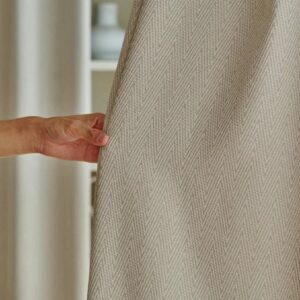 Herringbone Blackout Curtains for Bedrooms