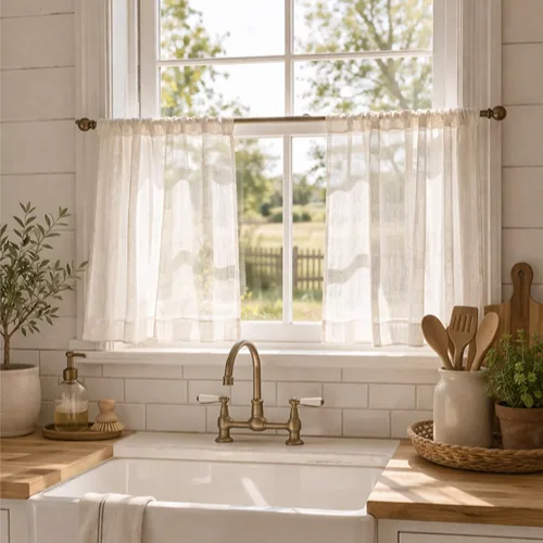 Kitchen Sheer Curtains