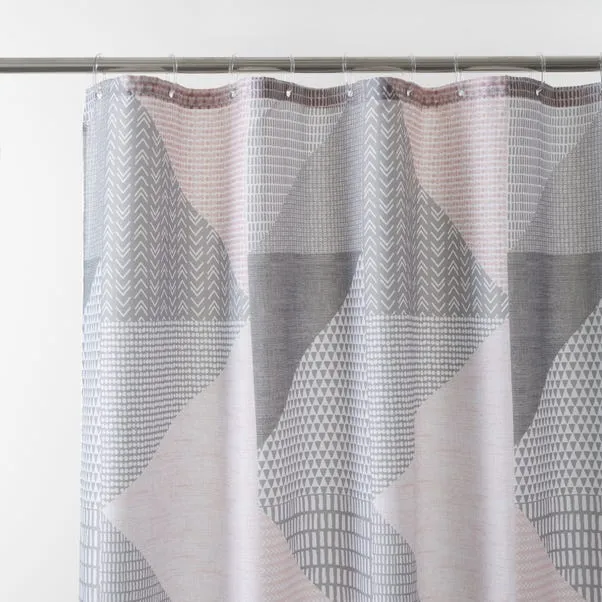 Nordic Larsson Geometric Shower Curtain - Image 2