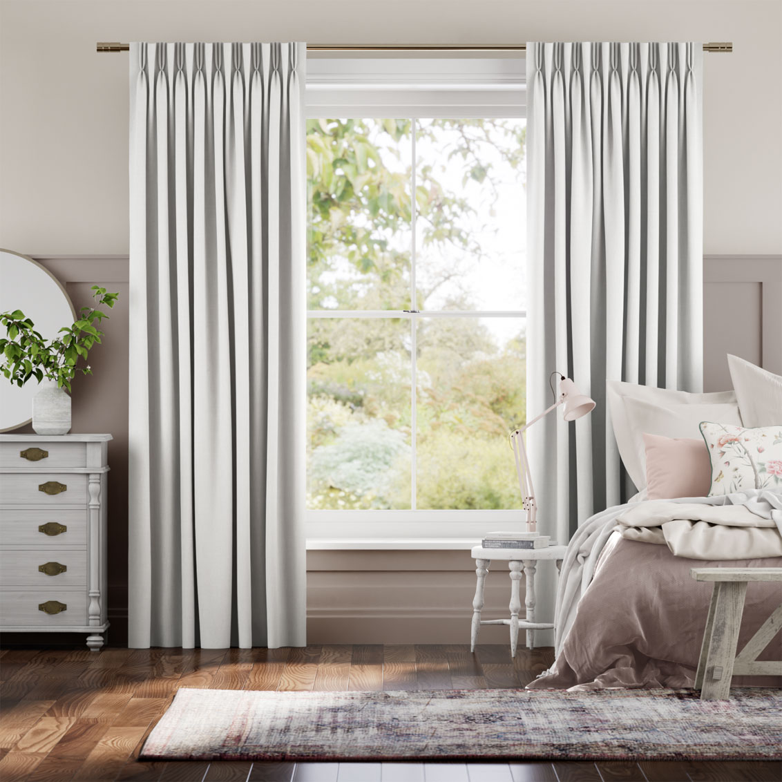 Linen White Curtains