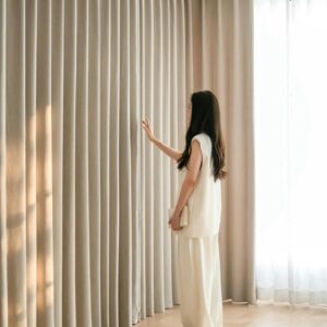 Luxurious Pleated Cashmere Blackout Curtains