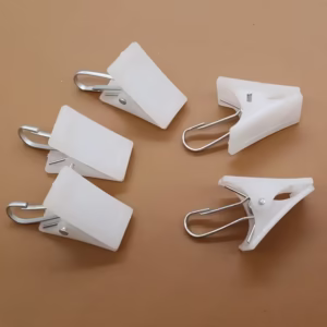 Modern White Plastic Curtain Clips