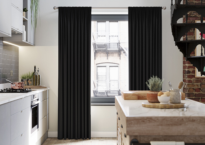 Norleigh Noir Black Curtains