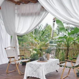 Outdoor Stain Resistant Sheer Curtains