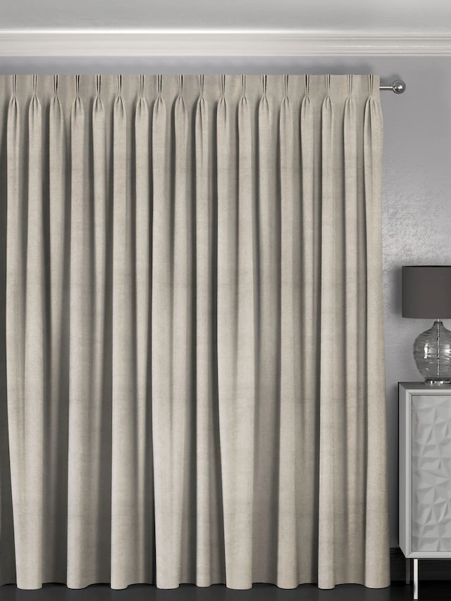 Oyster Natural Lazio Made To Measure Curtains - Image 2
