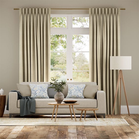 Paleo Linen Sandstone Beige Curtains