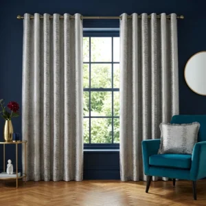 Reflections Jacquard Silver Curtains
