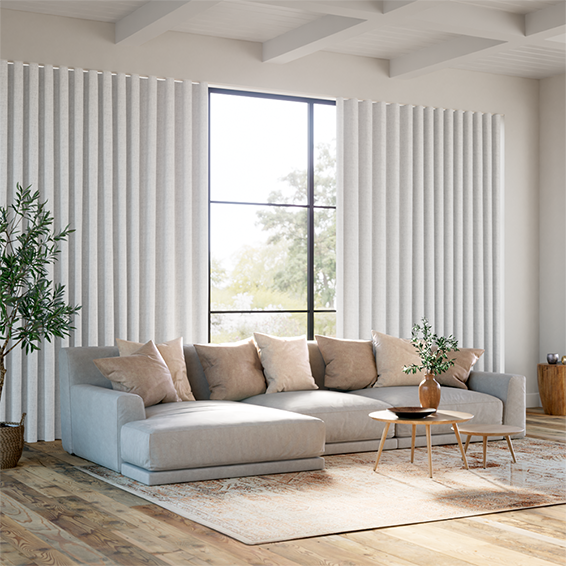 S-Fold Bijou Linen White Curtains - Image 2