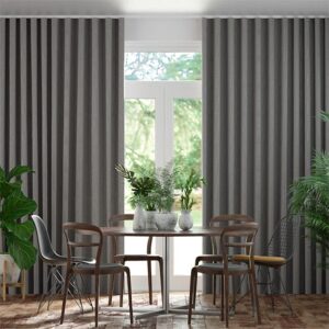S-Fold Cavendish Tonal Grey Curtains