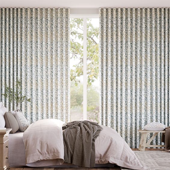 S-Fold William Morris Willow Bough Duck Egg Curtains