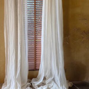 Sheer Linen Curtains in Crisp White