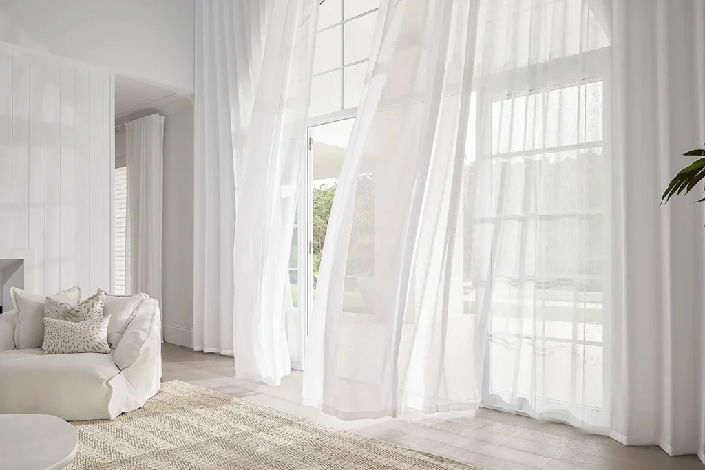 Sheer curtains Dubai elegant window treatment