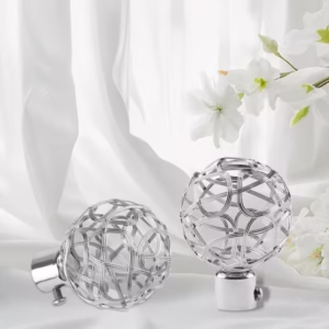 Silvery Decorative Curtain Finials