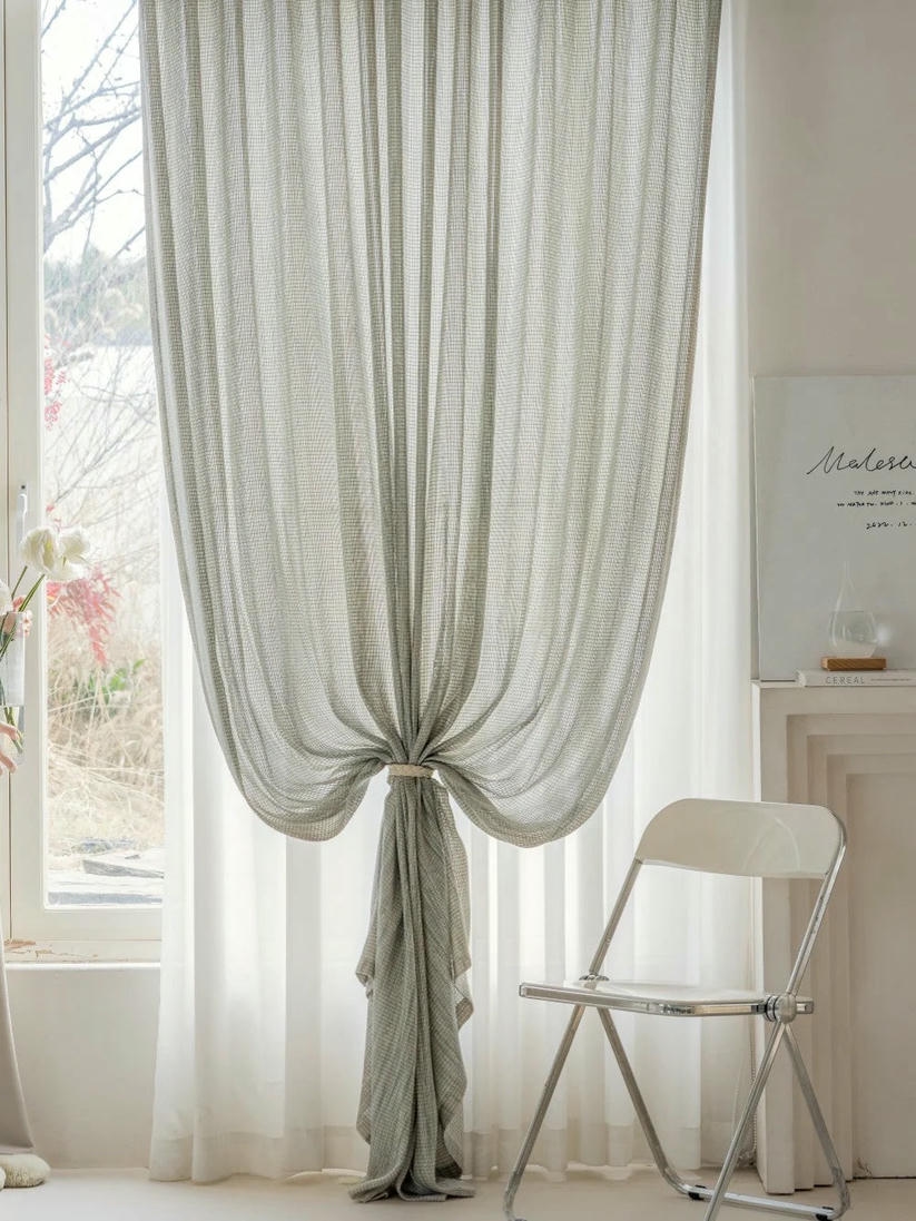 Smoky Green Net Curtains - Image 9