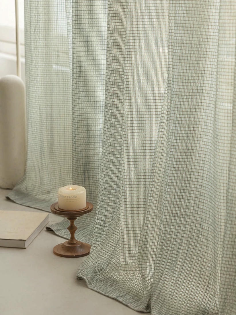 Smoky Green Net Curtains - Image 7
