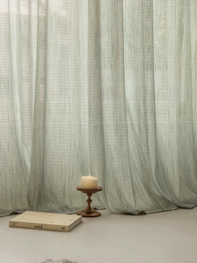 Smoky Green Net Curtains - Image 6