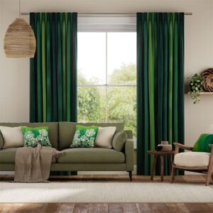 Watercolour Emerald Curtains